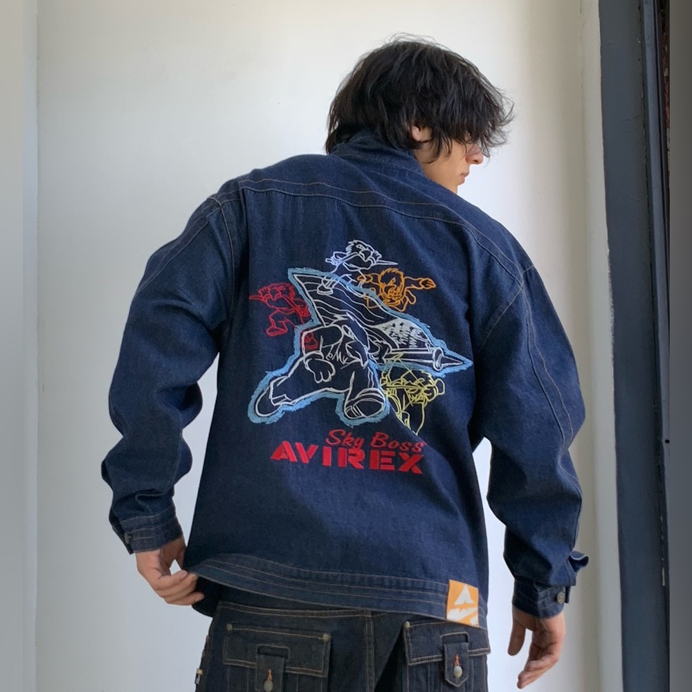 Men's Avirex Indigo | Blue Casual Denim Jacket